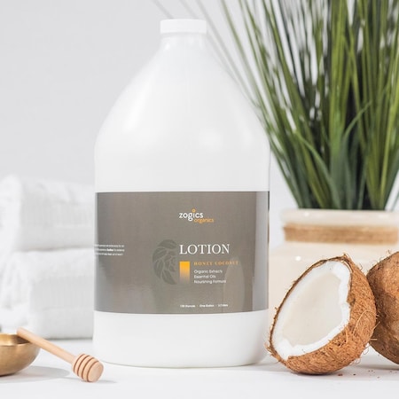 Zogics Organics Lotion, Honey Coconut, 1 gallon OLHC128-Single